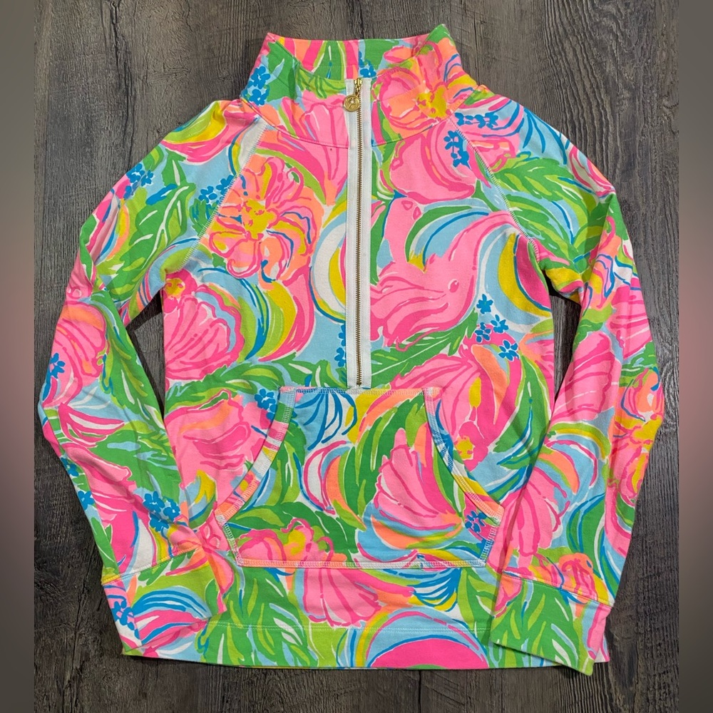 LILLY PULITZER Half Zip Multi-Color Popover